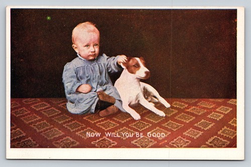 Antique unposted postcard baby - unposted,