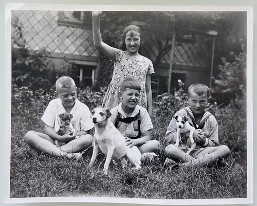 1932 kids with - with, dog